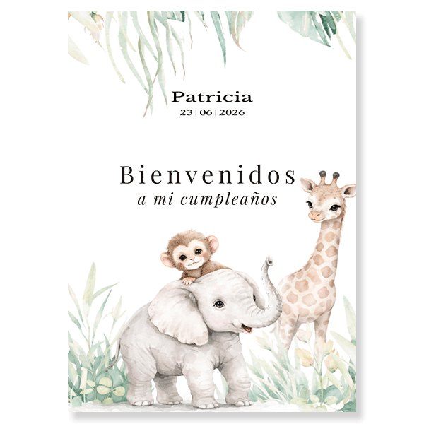 cartel bienvenida personalizado infantil regalos personalizados